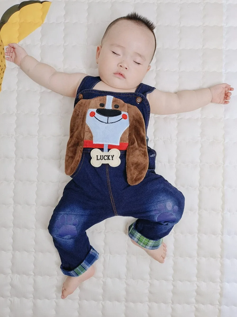 Adorable Animal-Themed Denim Overalls Romper