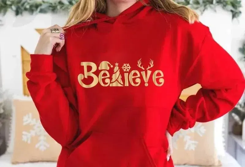 Adult Hoodies -Christmas Gold-B