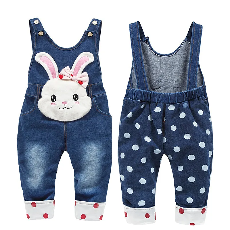 Baby Cute Cartoon Bunny Wearproof Overalls