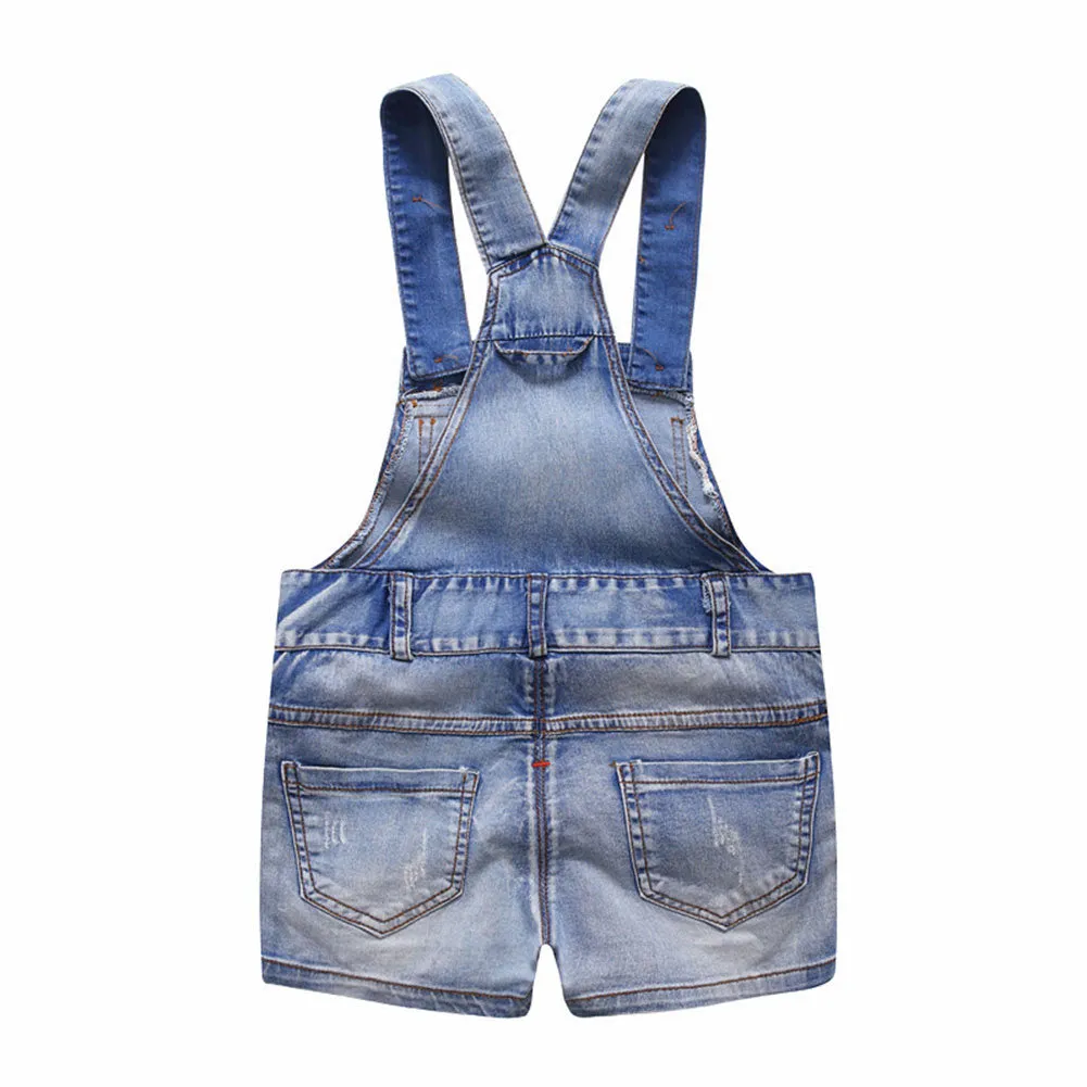 Baby Girl Boy Jeans Overalls Summer Denim Shortalls