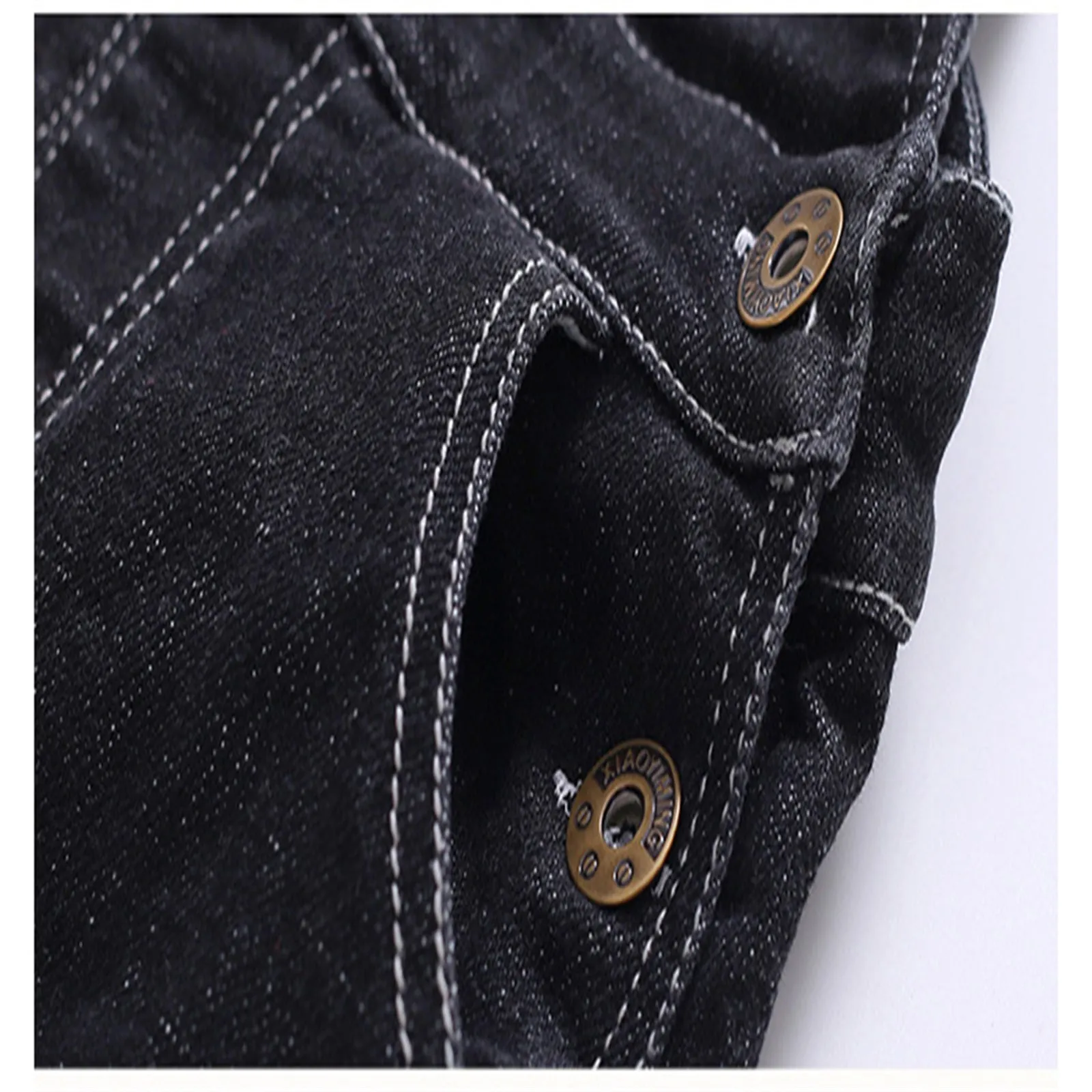 Baby Little Boys Girls Blue Black Denim Overalls Jean Workwear