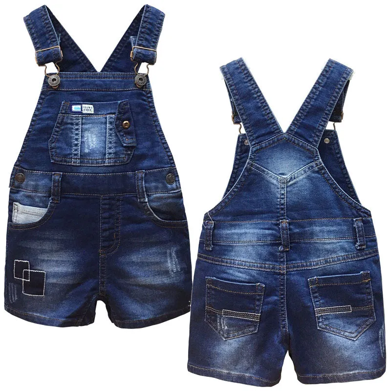 Baby Little Unisex Adjustable Summer Shorts Jean Novel Shortalls