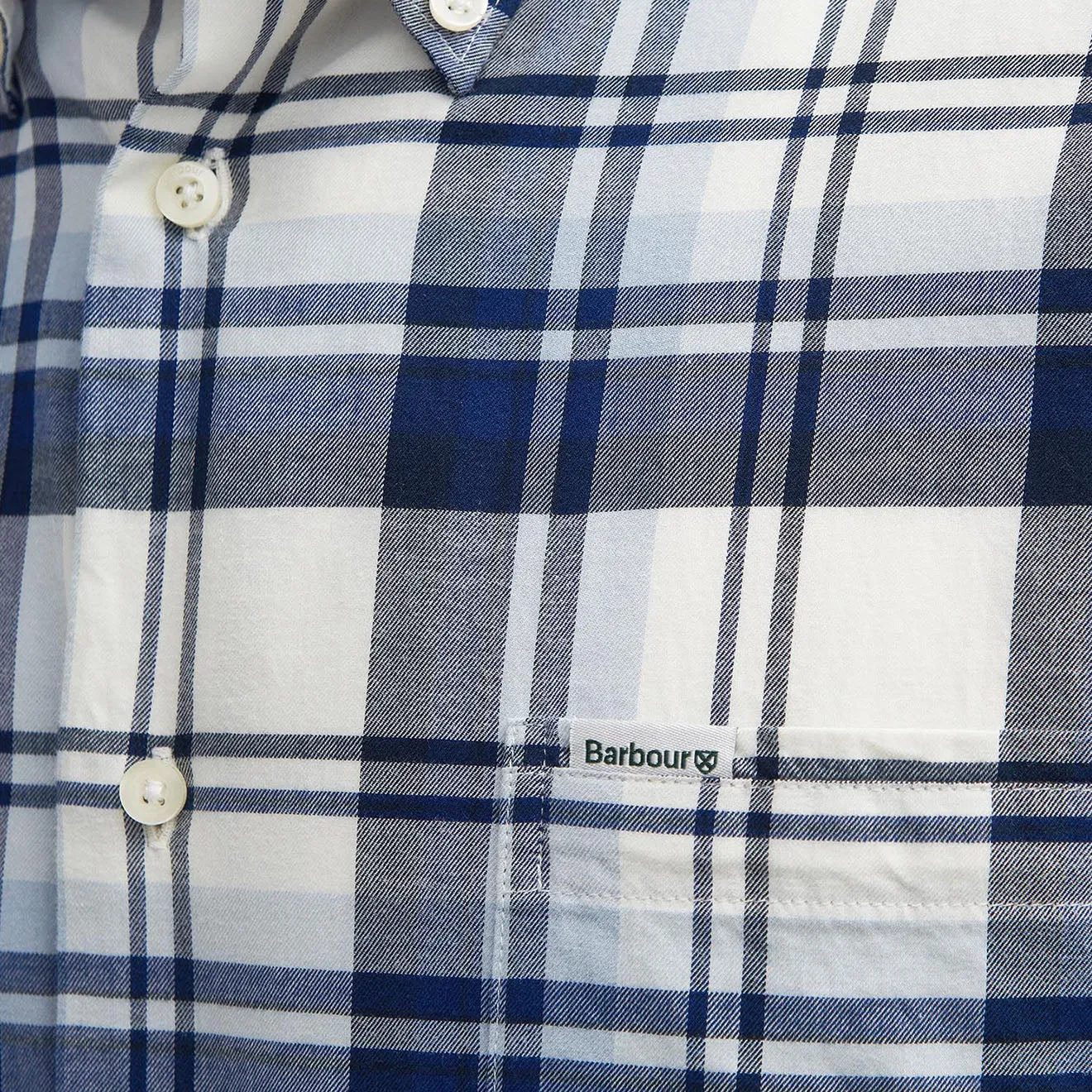 Barbour Falstone Tailored Checked Shirt Sky