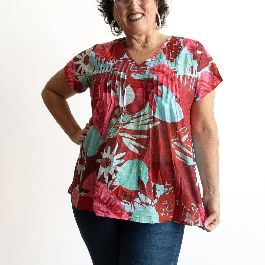 Be The Sunshine Cotton Top - Ruby Fusion