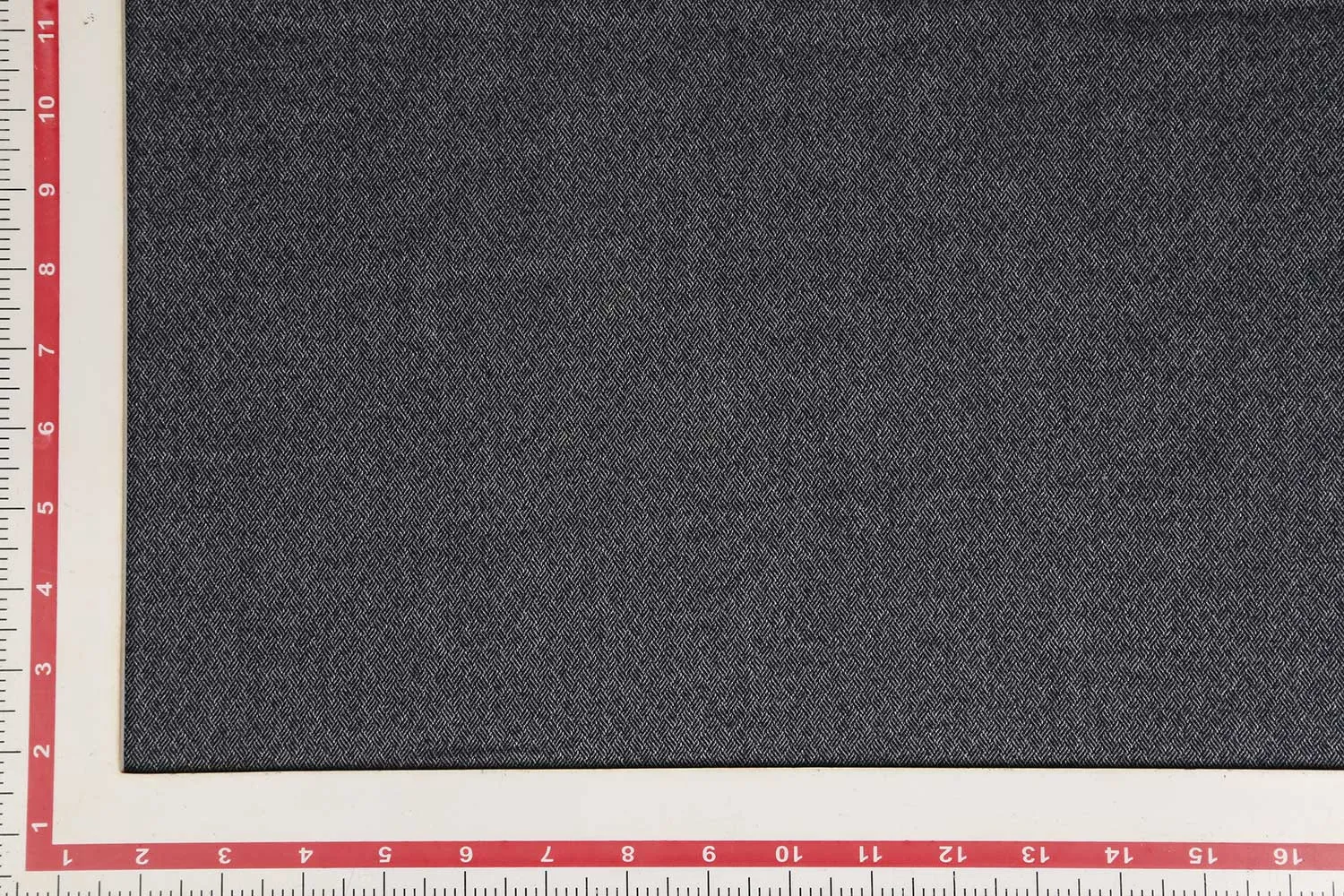 Black Plain Herringbone Wool Tweed Fabric