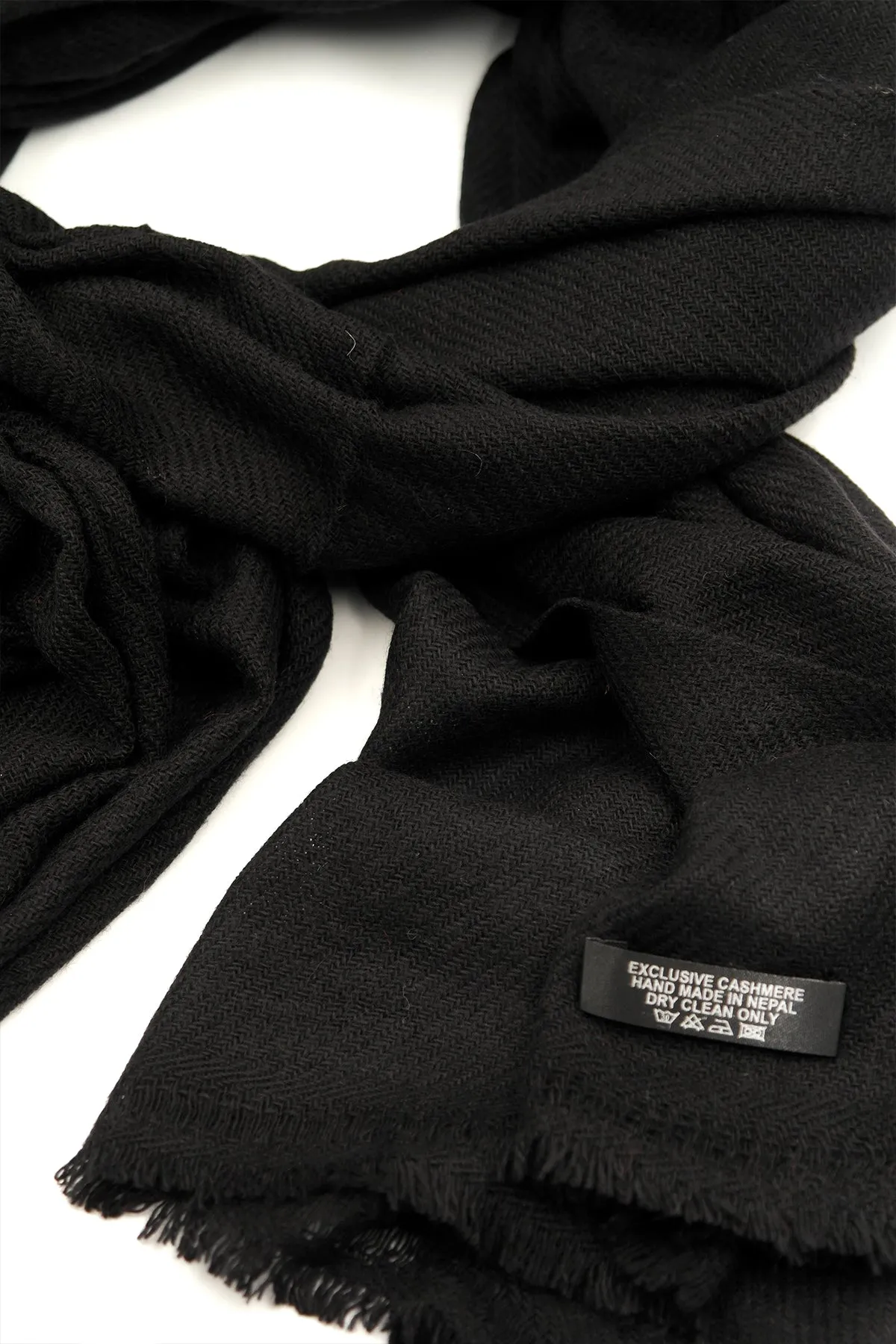 Black Pure Pashmina Shawls for Women