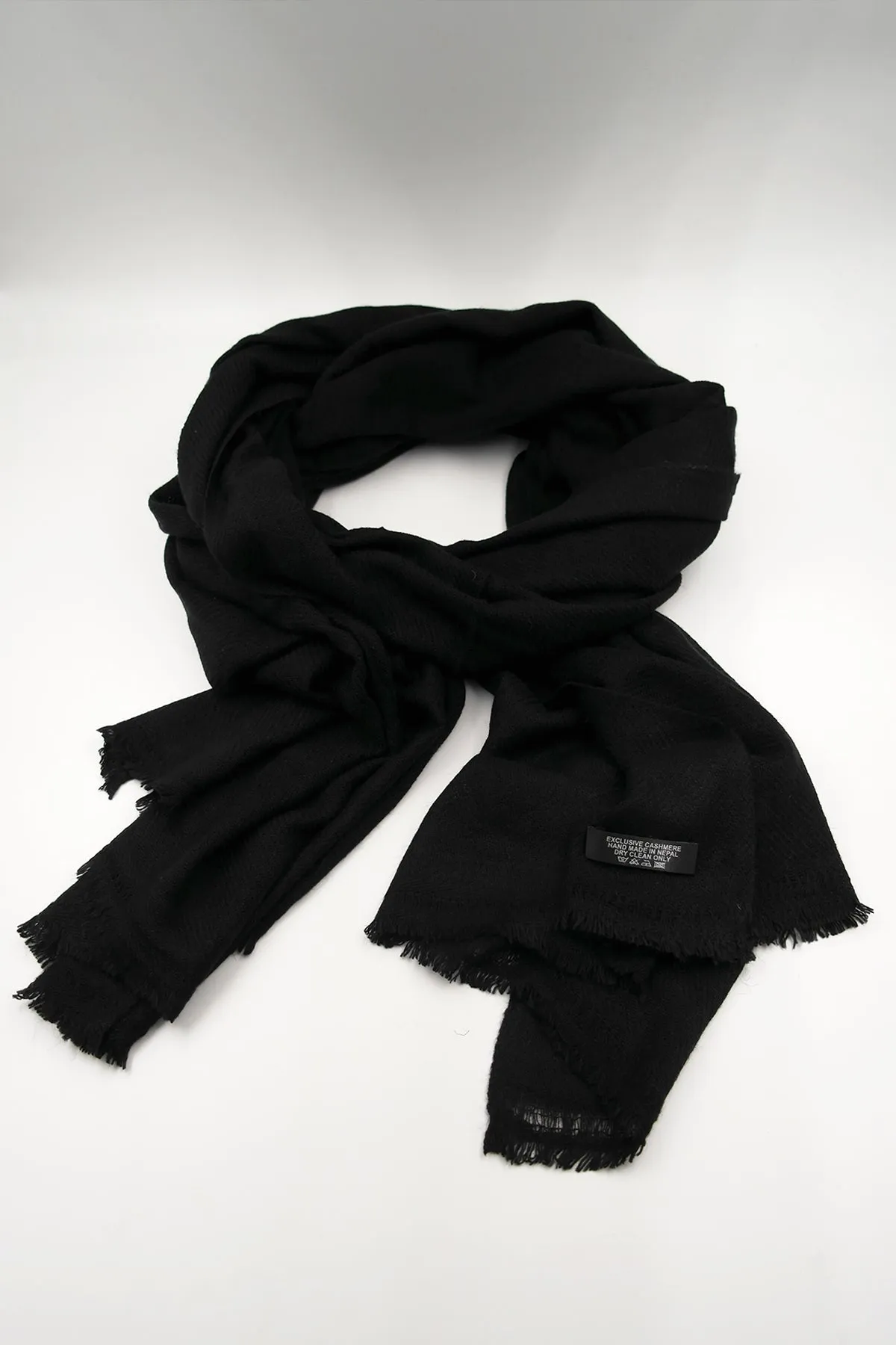 Black Pure Pashmina Shawls for Women