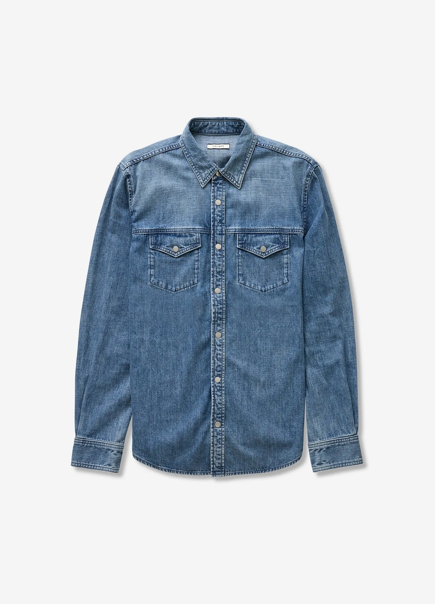 Bleached Denim Shirt Light Blue