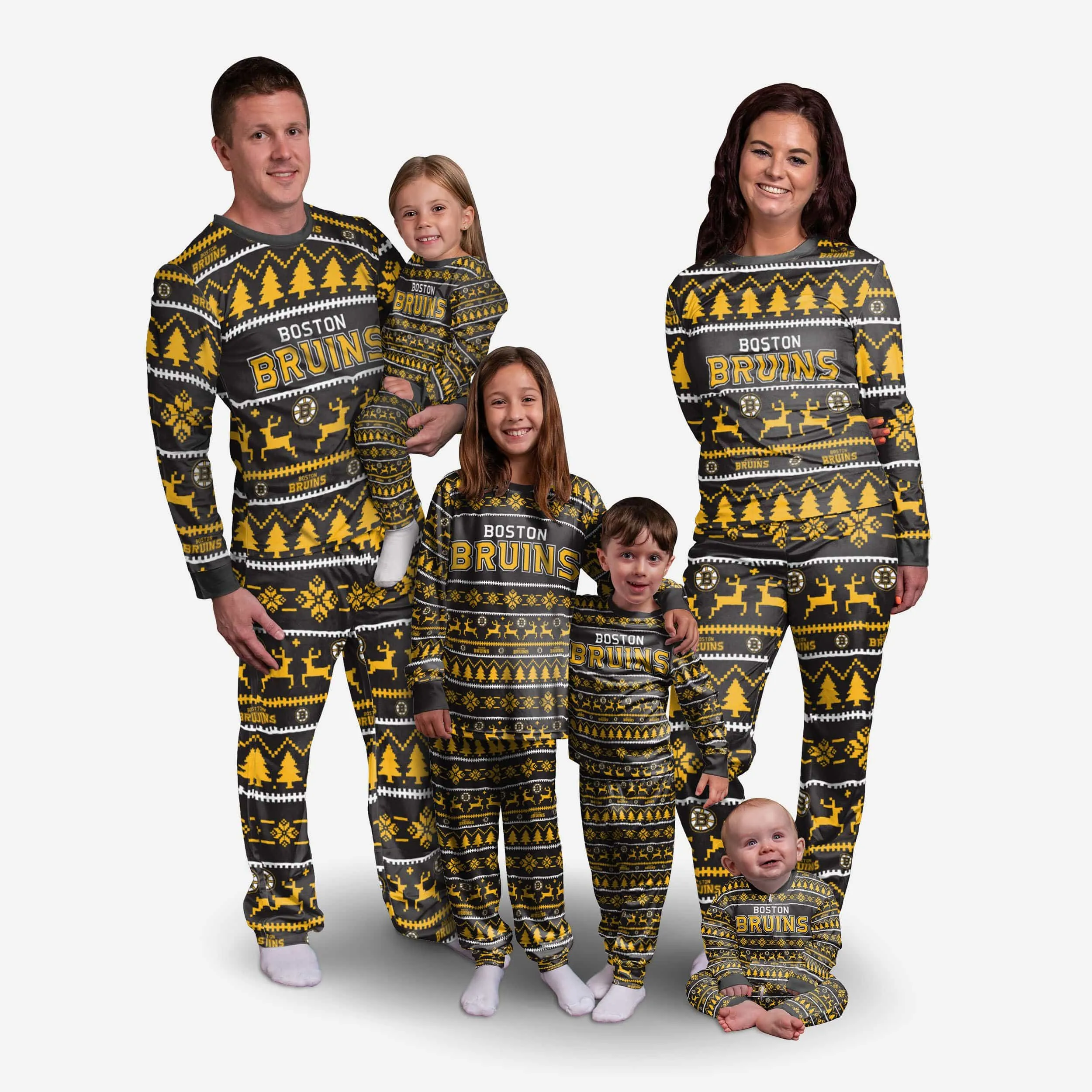 Boston Bruins Womens Family Holiday Pajamas