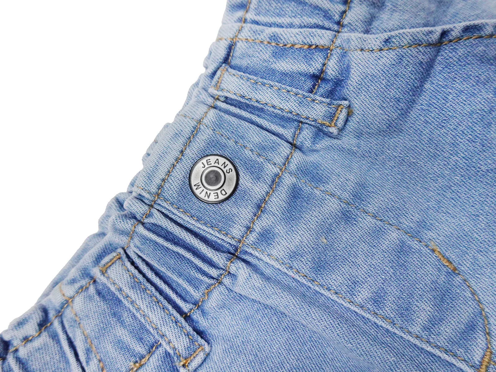 Boy Jeans Soft Ripped Denim Elastic Band Pants