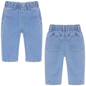 Boy Jeans Soft Ripped Denim Elastic Band Pants