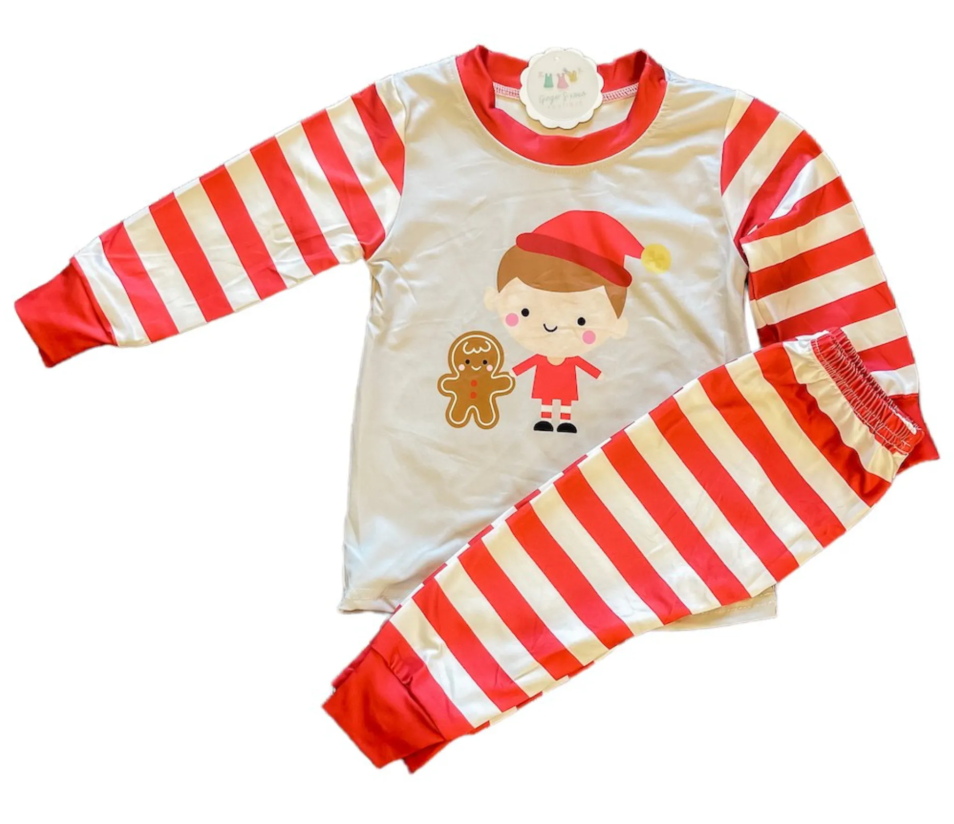 Boys Red Elf Christmas Pajamas