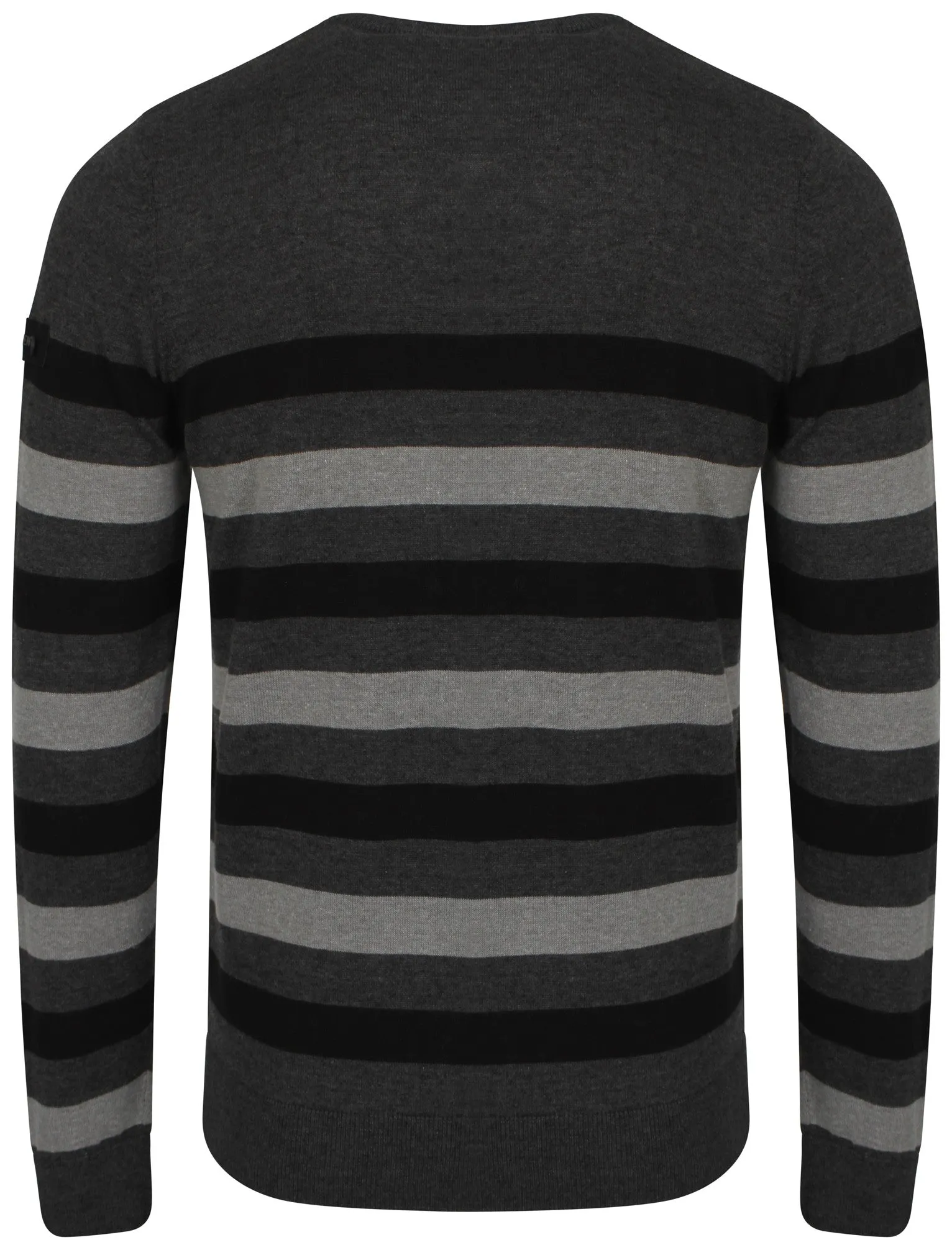 Breton V-neck stripe jumper in charcoal - Dissident