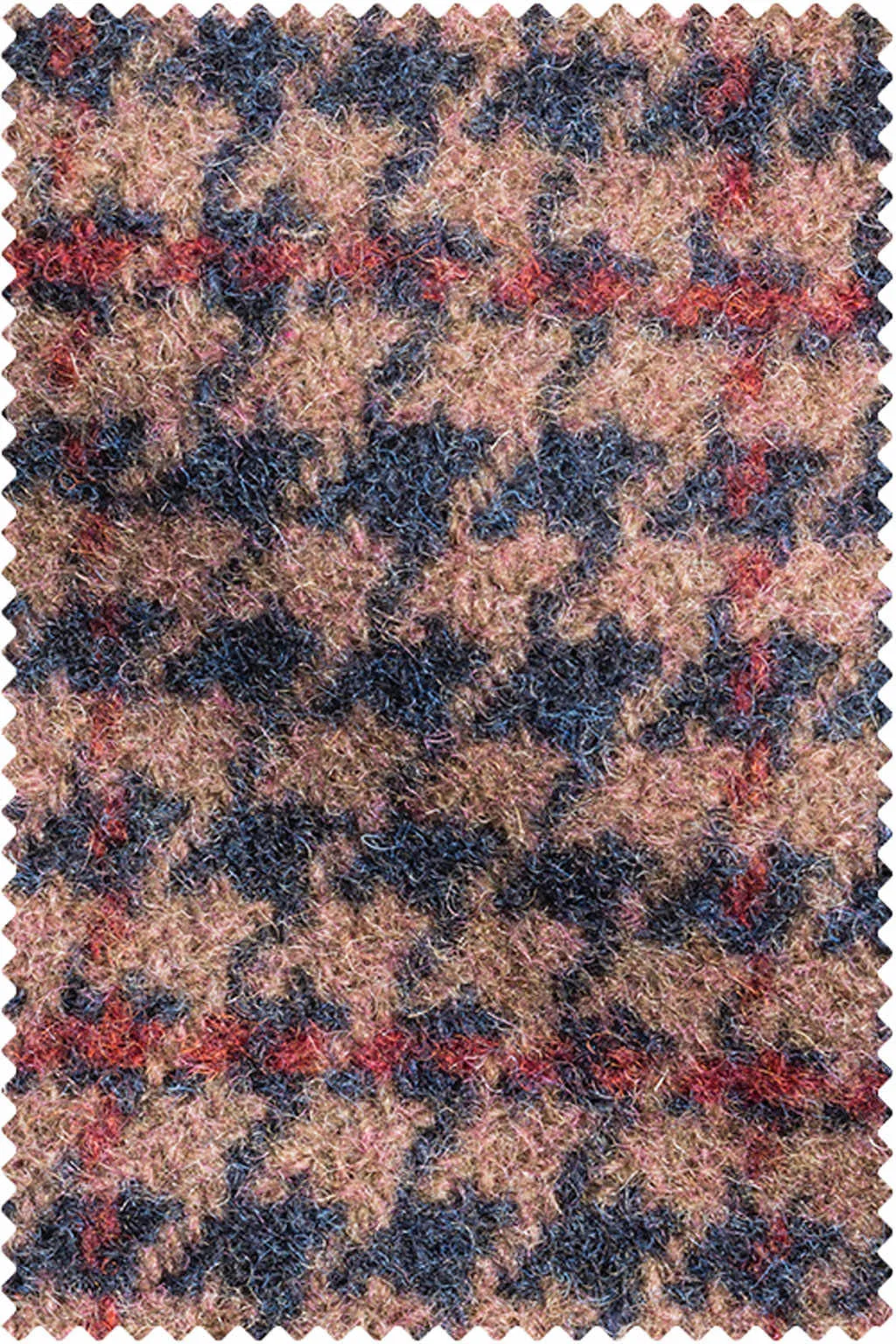 Brown Blue Houndstooth Red Windowpane