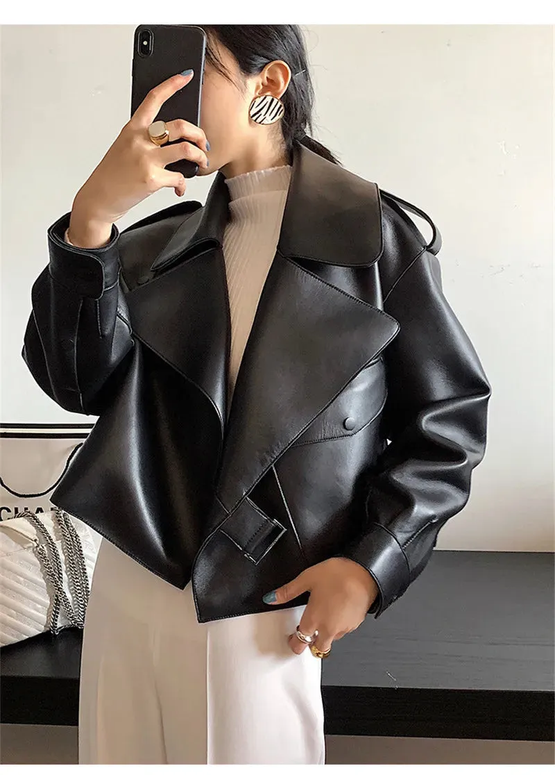 Carmelie Leather Jacket | Retro & Stylish