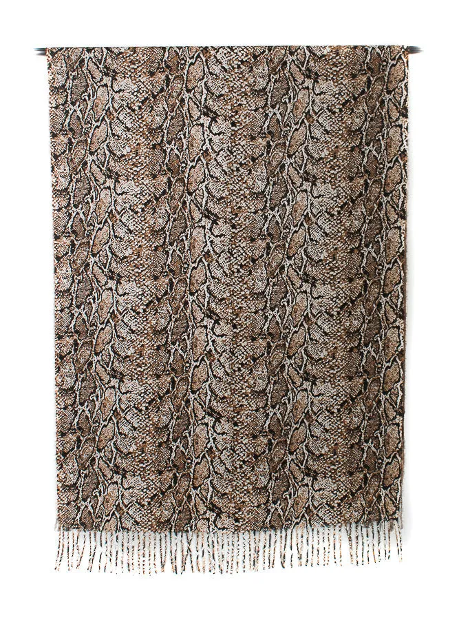 Cashmere Shawl- Snakeskin Print