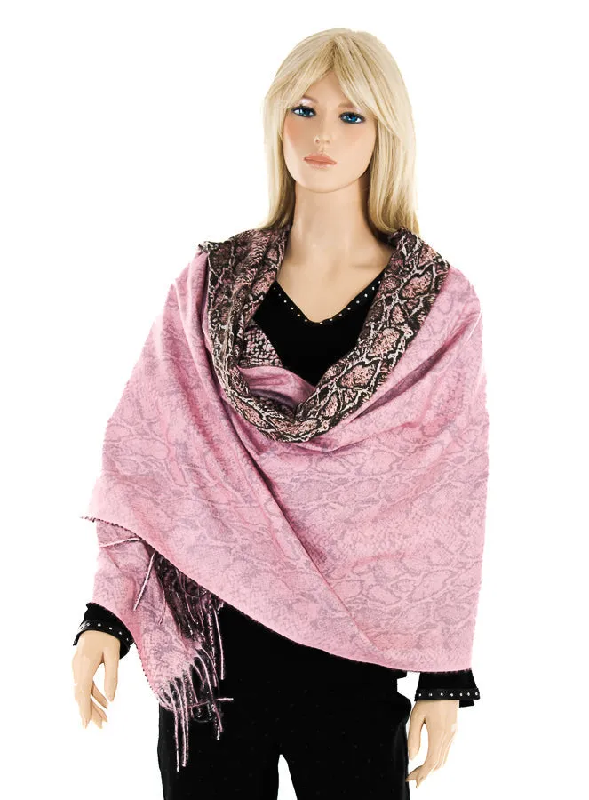 Cashmere Shawl- Snakeskin Print