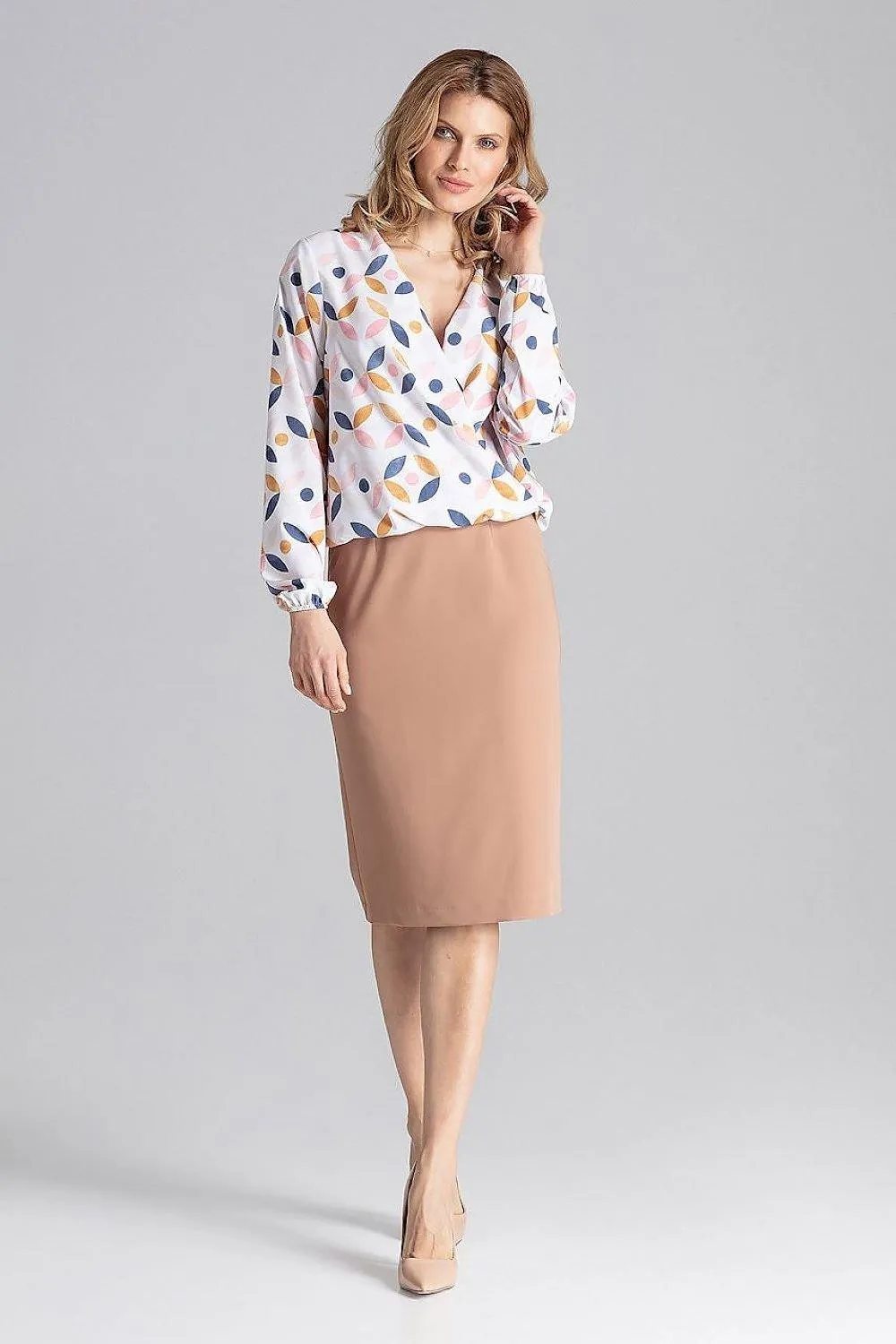 Chic Overlapping Back Knee-Length Pencil Skirt