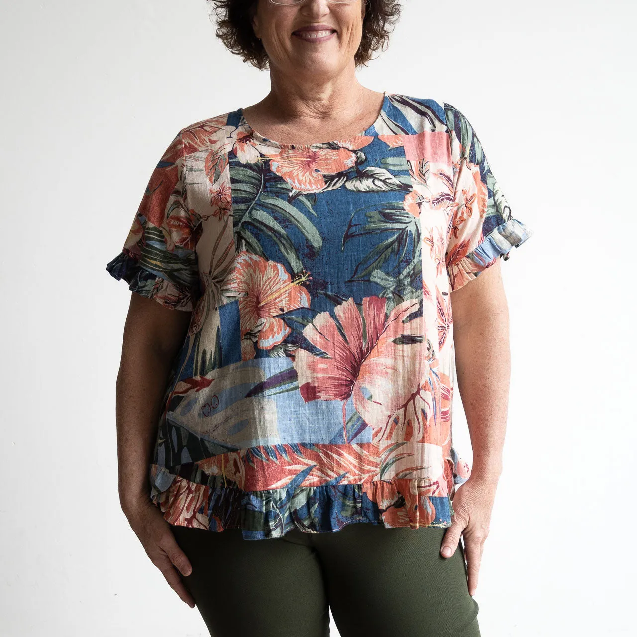 Chic Ruffle Hem Top by Orientique Australia - Luzon - 72482