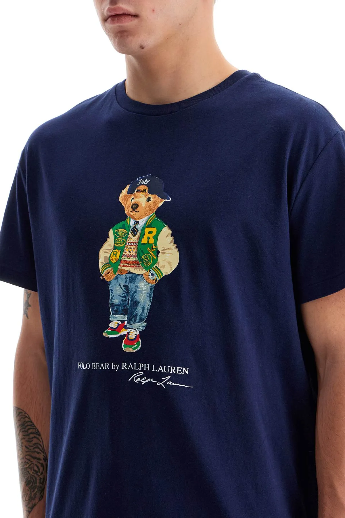 classic fit t-shirt with polo bear print