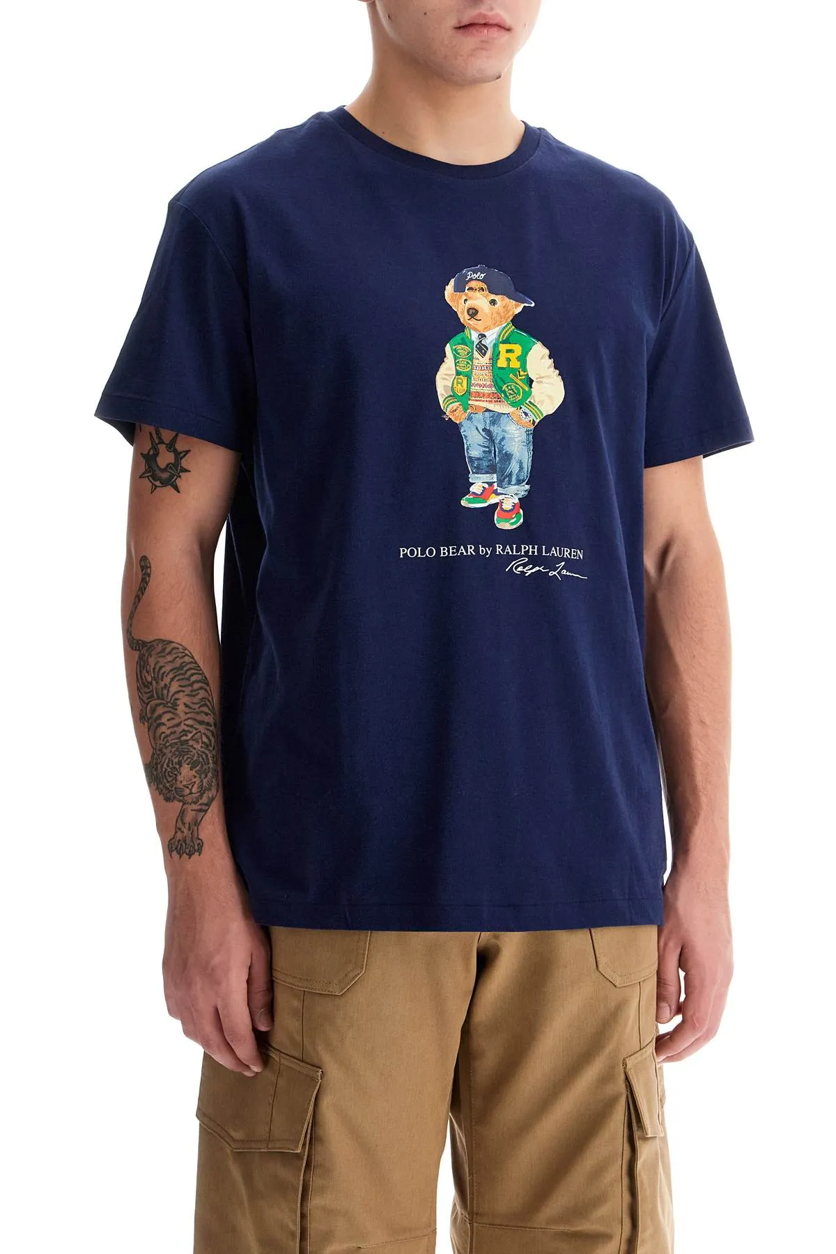 classic fit t-shirt with polo bear print