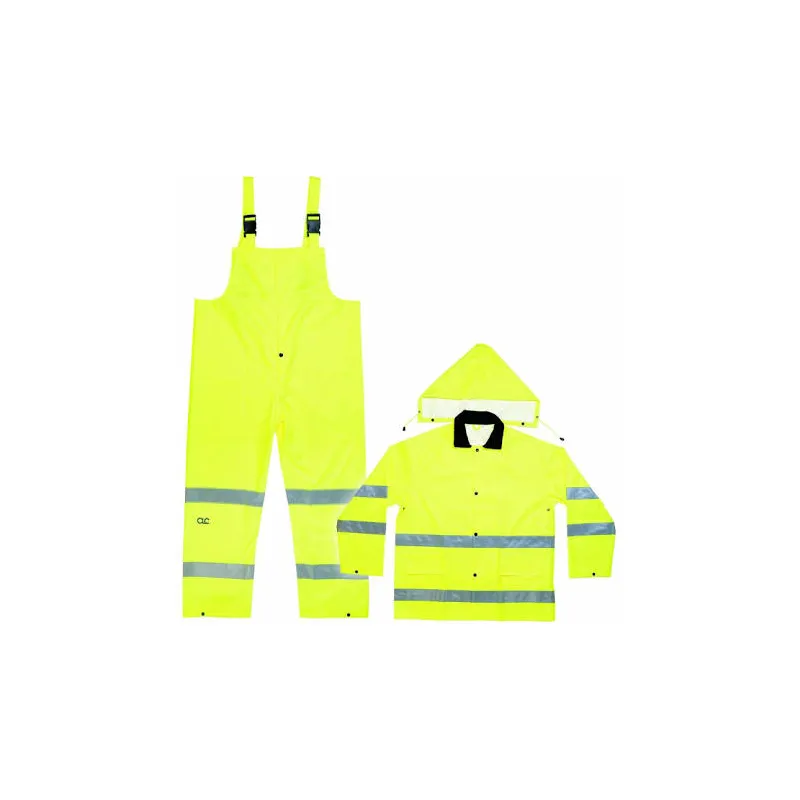 CLC R1113X 3 Piece Hi-Viz® ANSI Class 3 Polyester Rain Suit