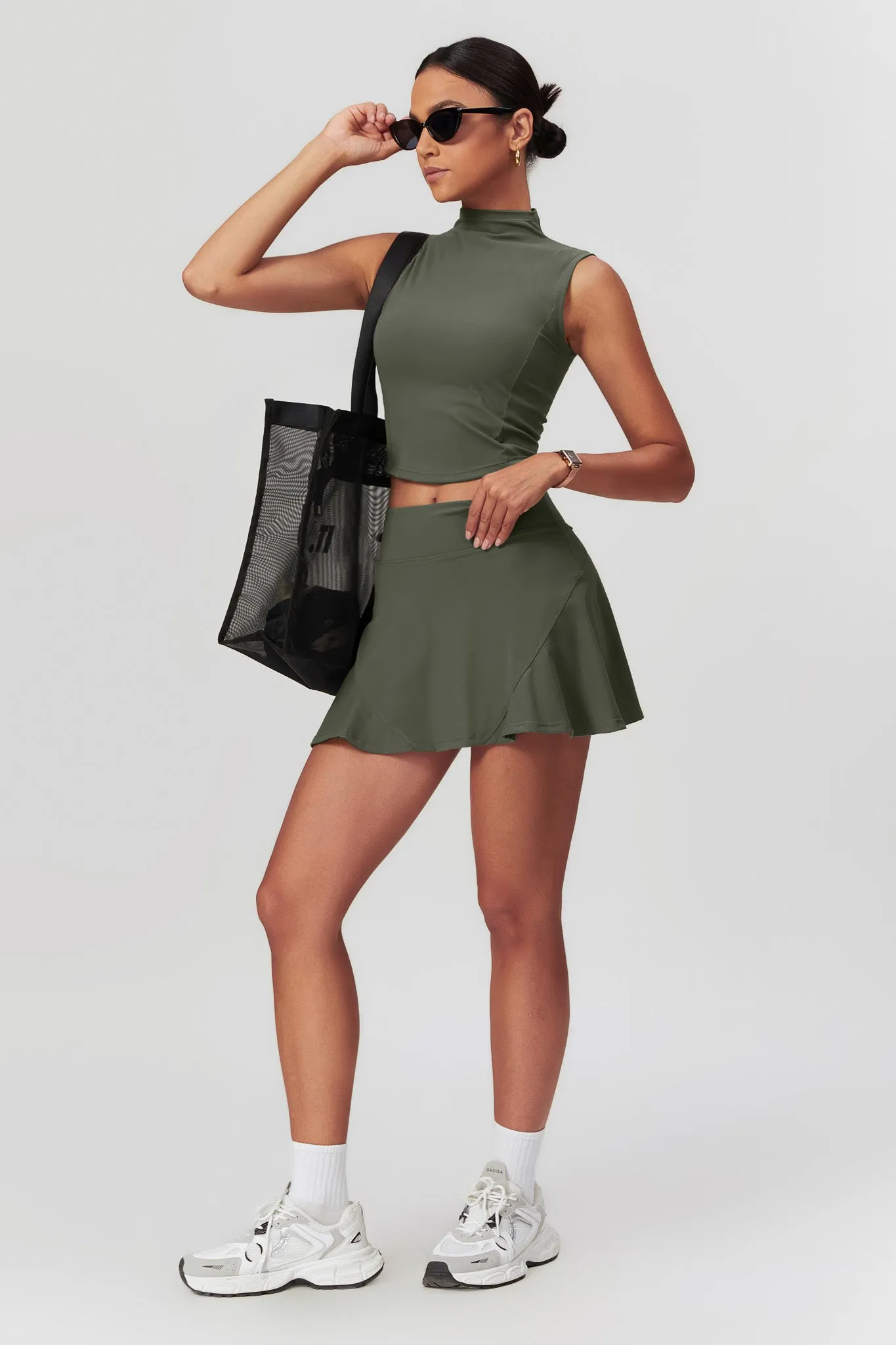 Colleen Mini Skirt - Olive