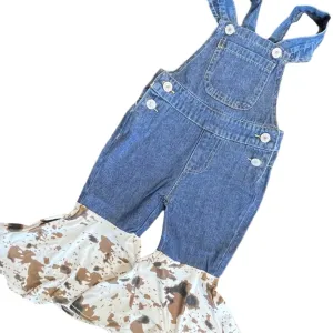 Cow Print Overalls