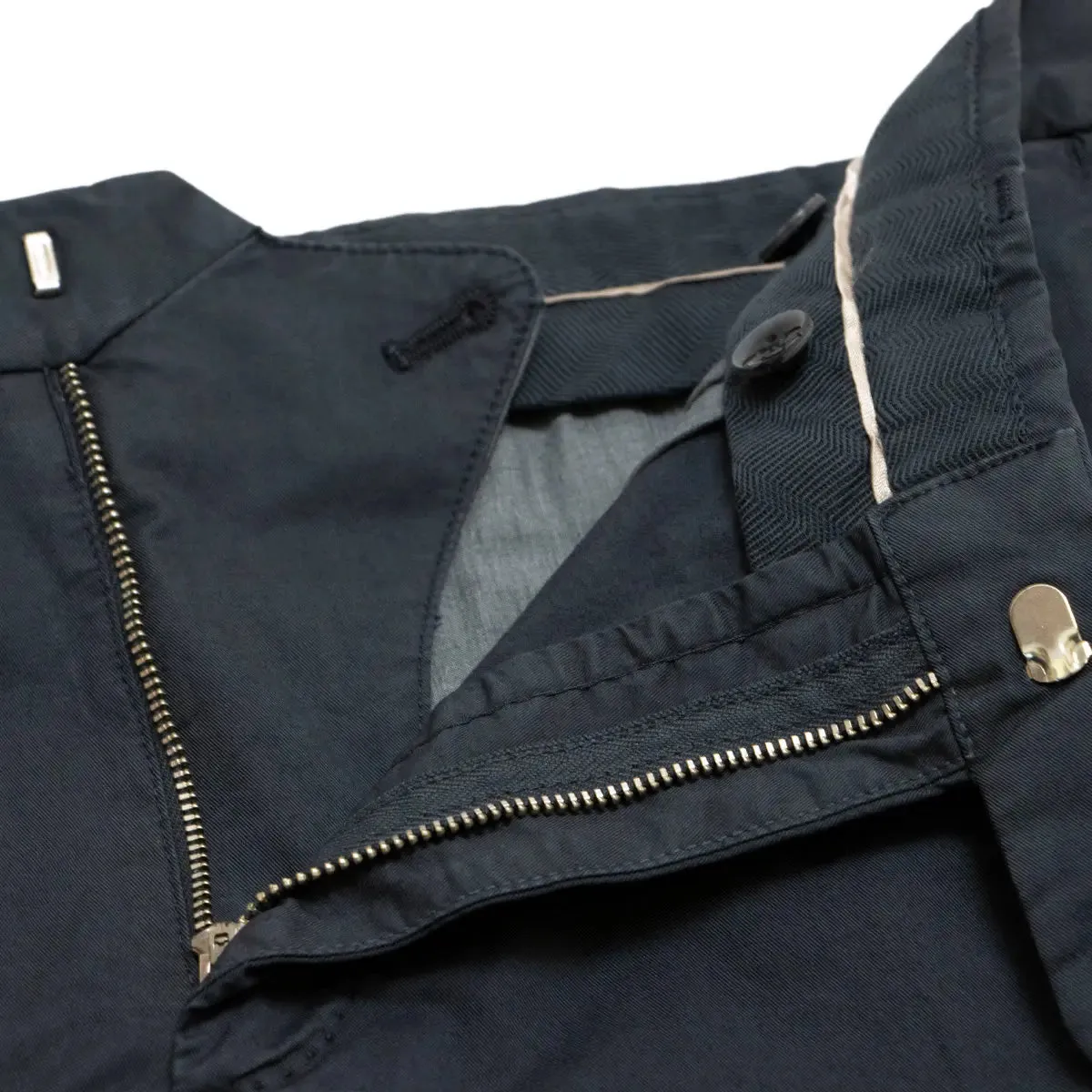 Dark Blue Slim Fit Stretch Cotton Chino