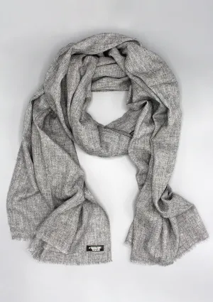 Dark Grey Soft Wool Cashmere Shawl