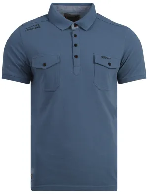 Dissident Zenith cotton blue polo shirt