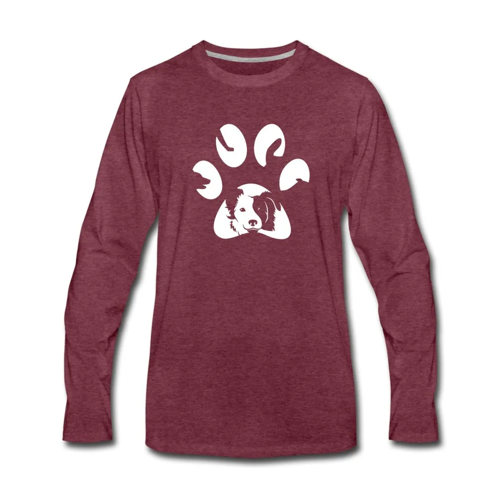 Dog Pawprint Unisex Premium Long Sleeve T-Shirt