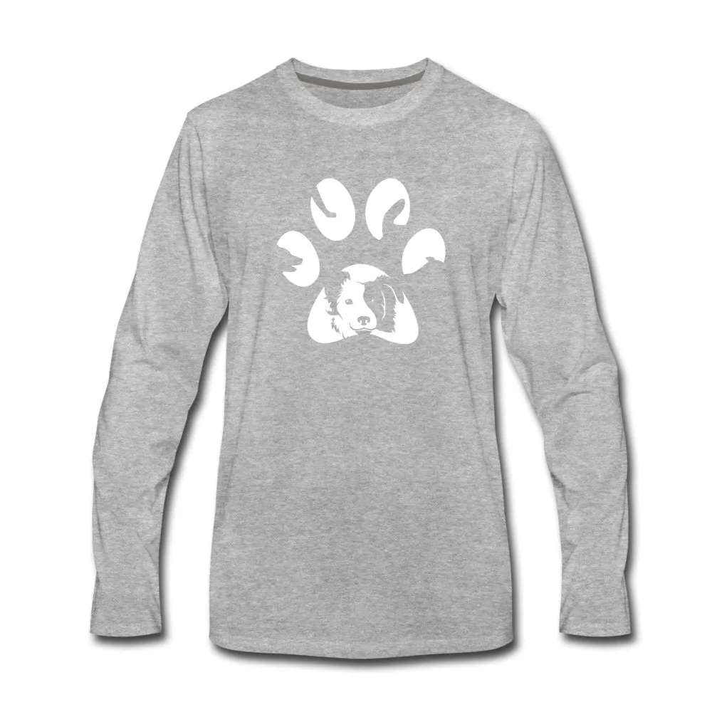 Dog Pawprint Unisex Premium Long Sleeve T-Shirt