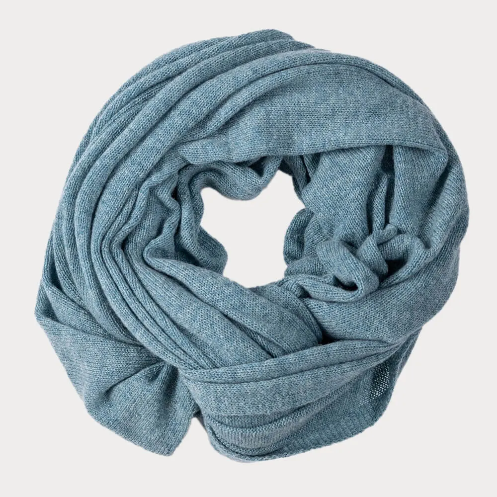 Dusty Teal Double Size Cashmere Snood