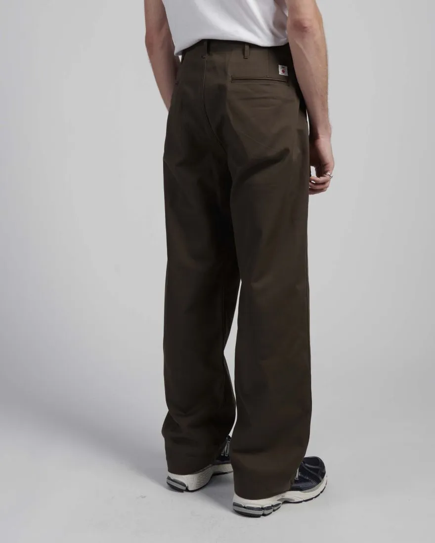 EDWIN - Wide Trousers - Compact Cotton Twill - Brown