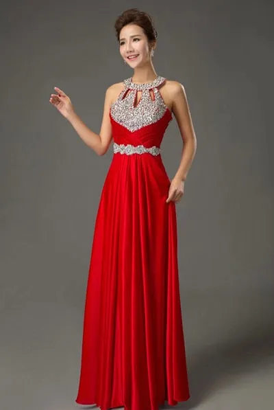 Elegant Long Floor Length Satin Sexy Formal Prom Party Gowns