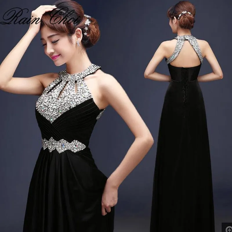 Elegant Long Floor Length Satin Sexy Formal Prom Party Gowns