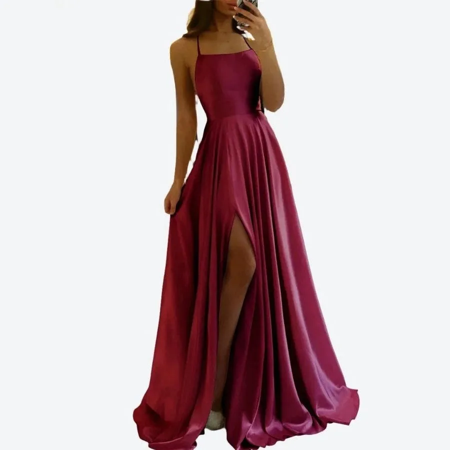 Elegant Satin Evening Gowns