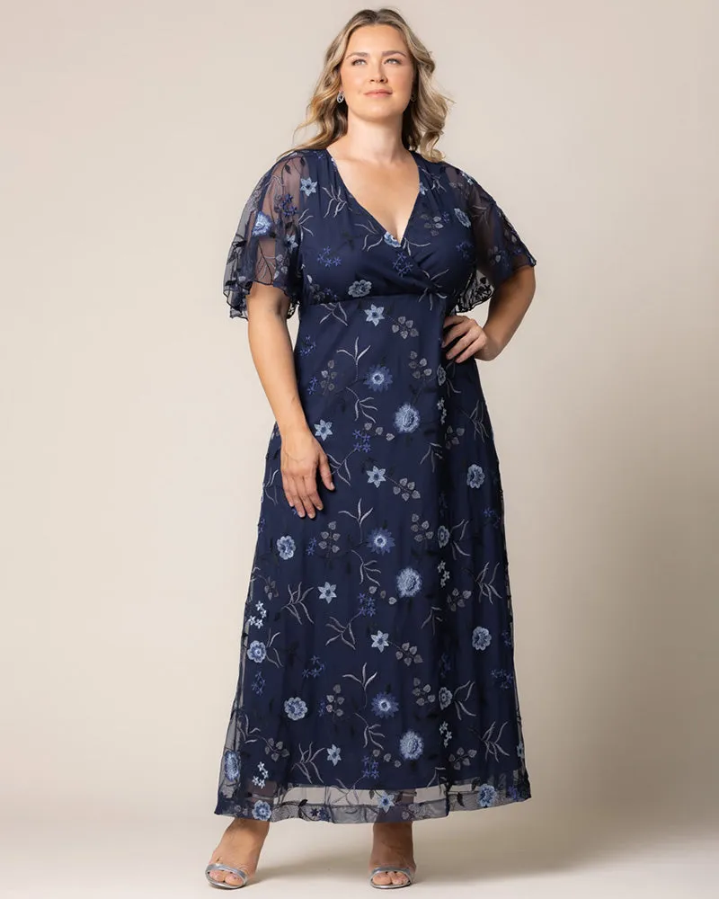 Embroidered Elegance Evening Gown