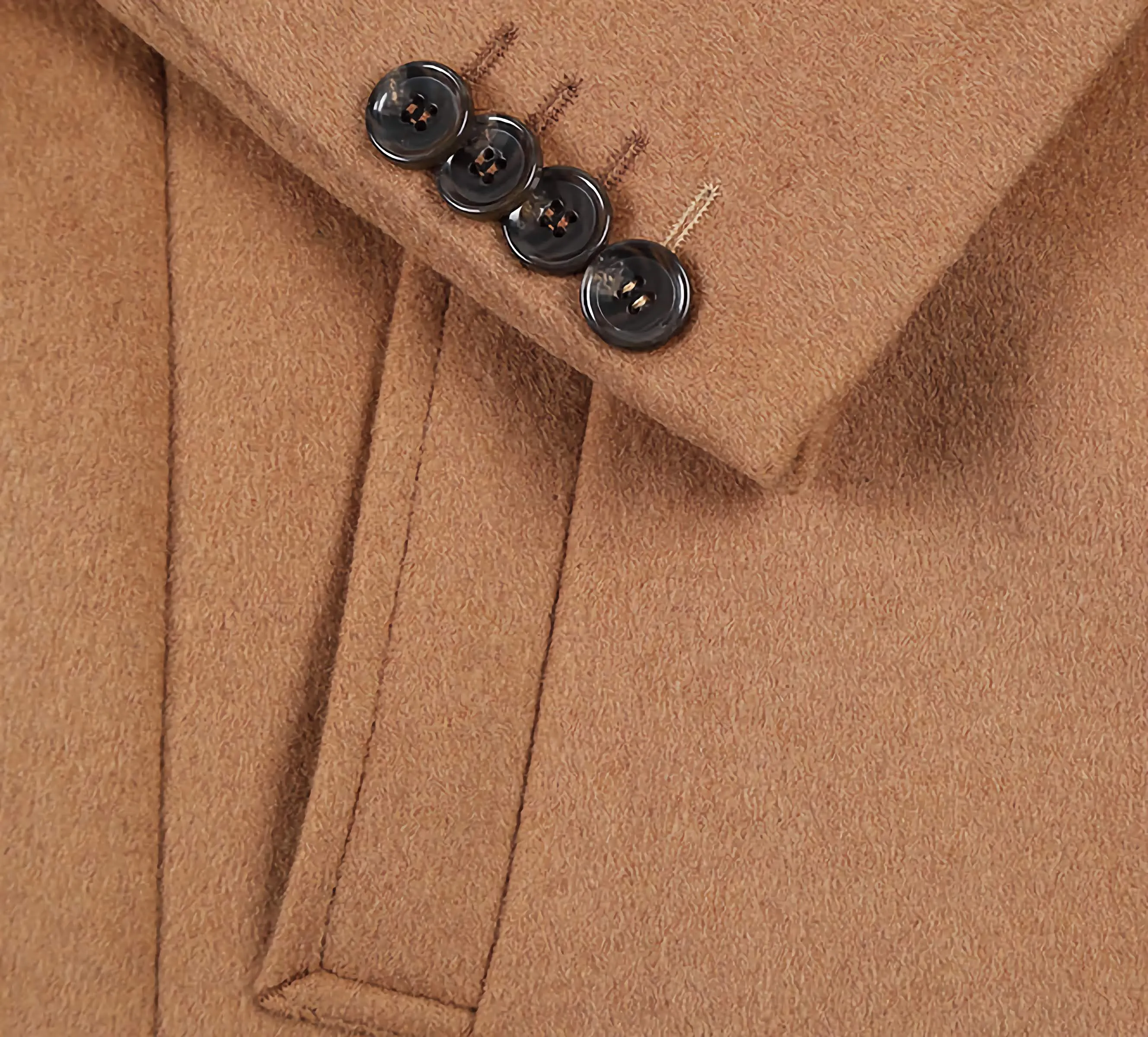 English laundry Camel Fall/Winter Essential Slim Fit Wool Blend Overcoat