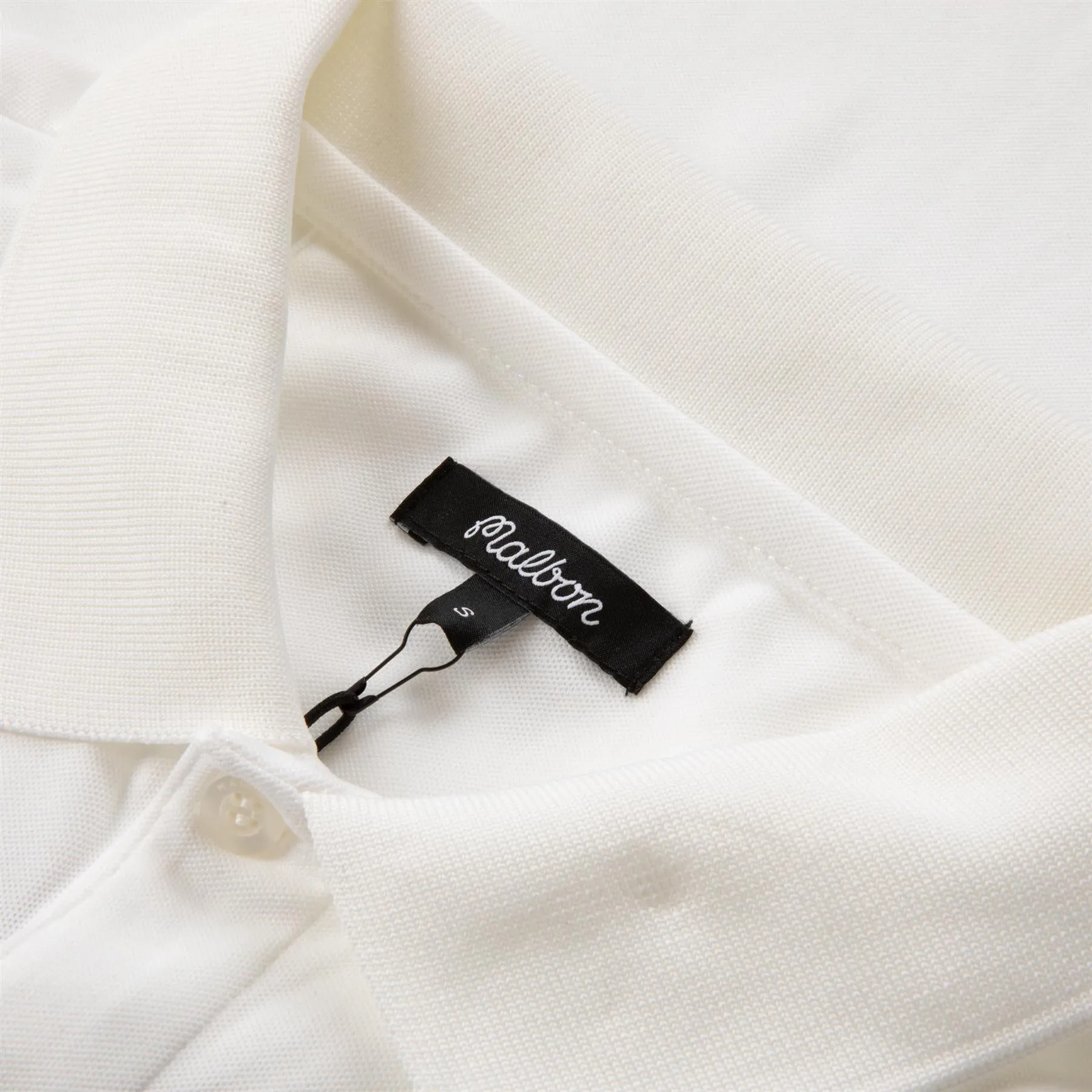 Evergreen Paneled Performance Pique Polo White/Black - W24