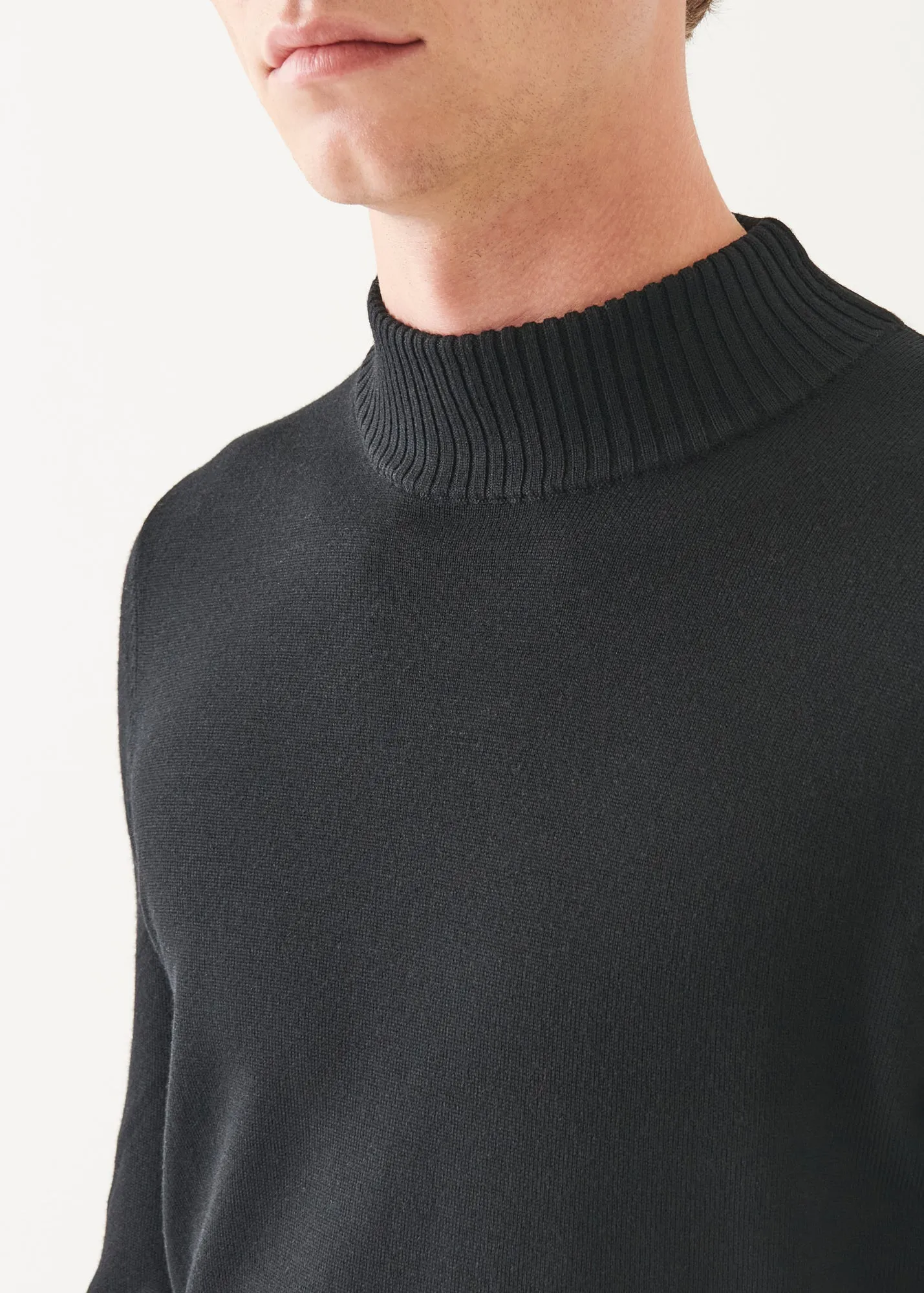 Extra-Fine Merino Mock Neck Sweater