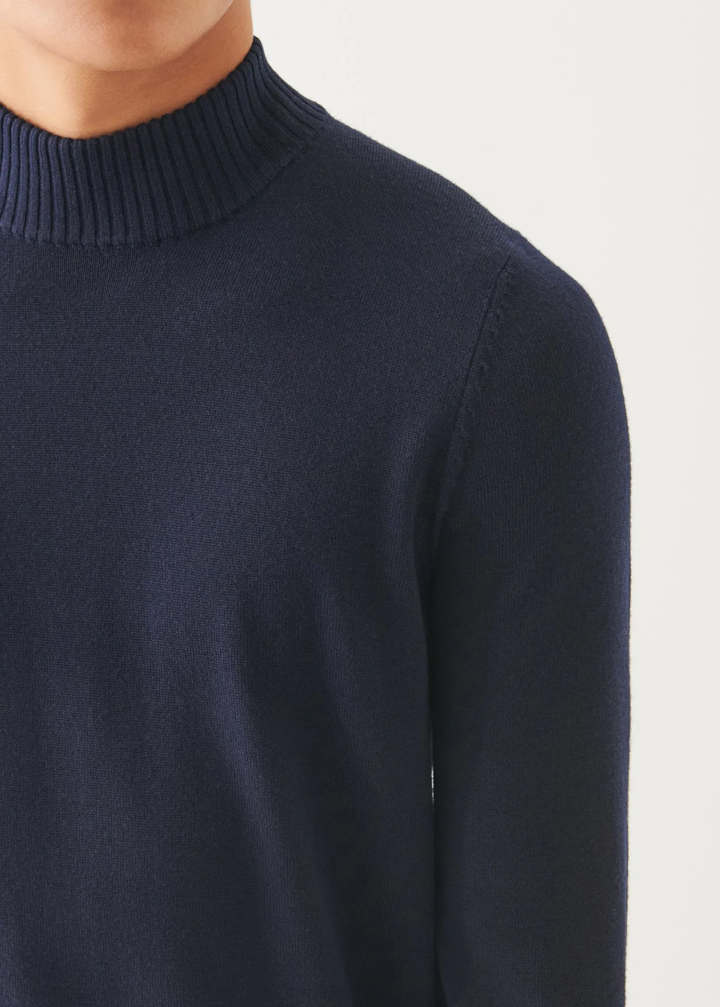 Extra-Fine Merino Mock Neck Sweater