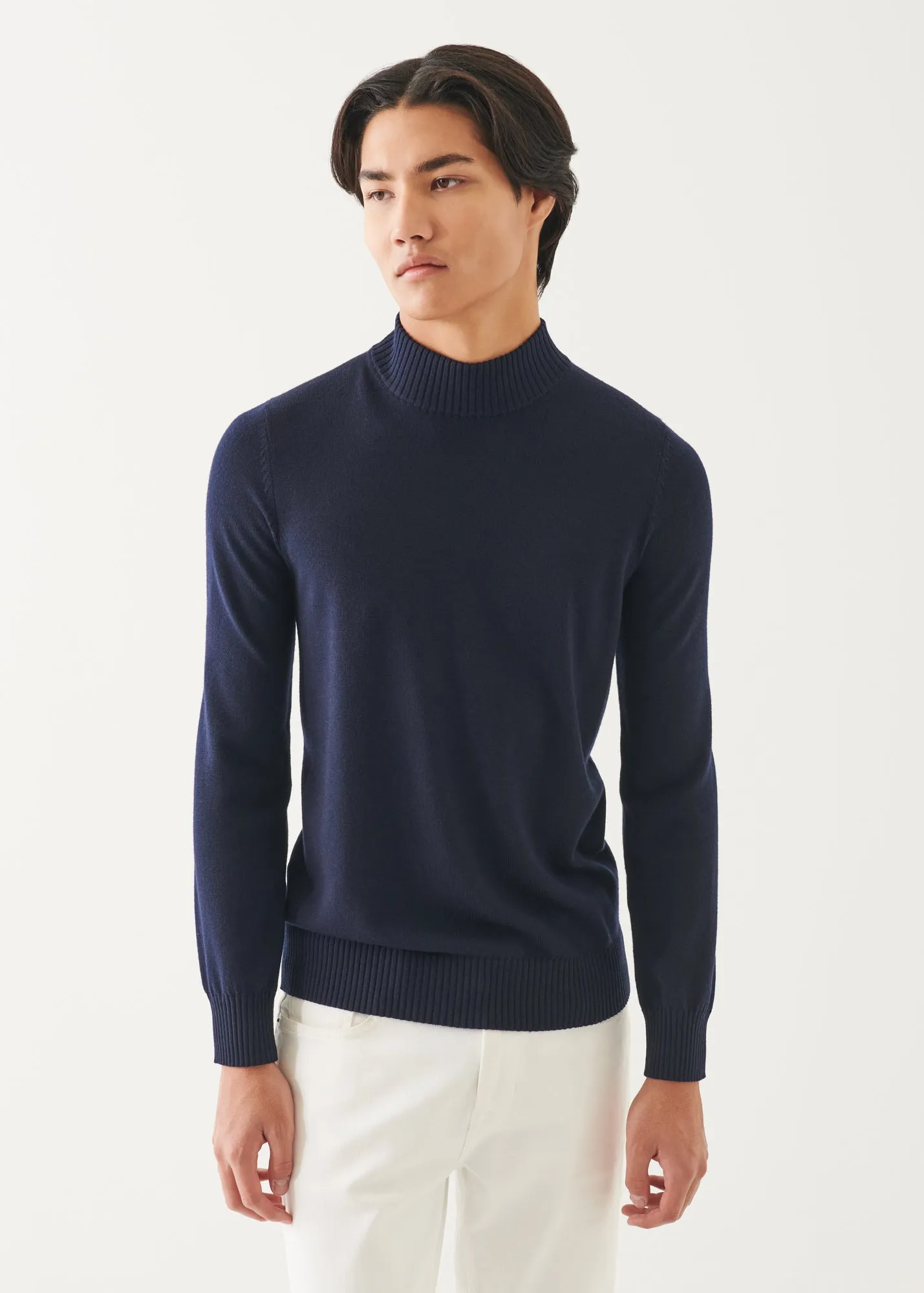 Extra-Fine Merino Mock Neck Sweater