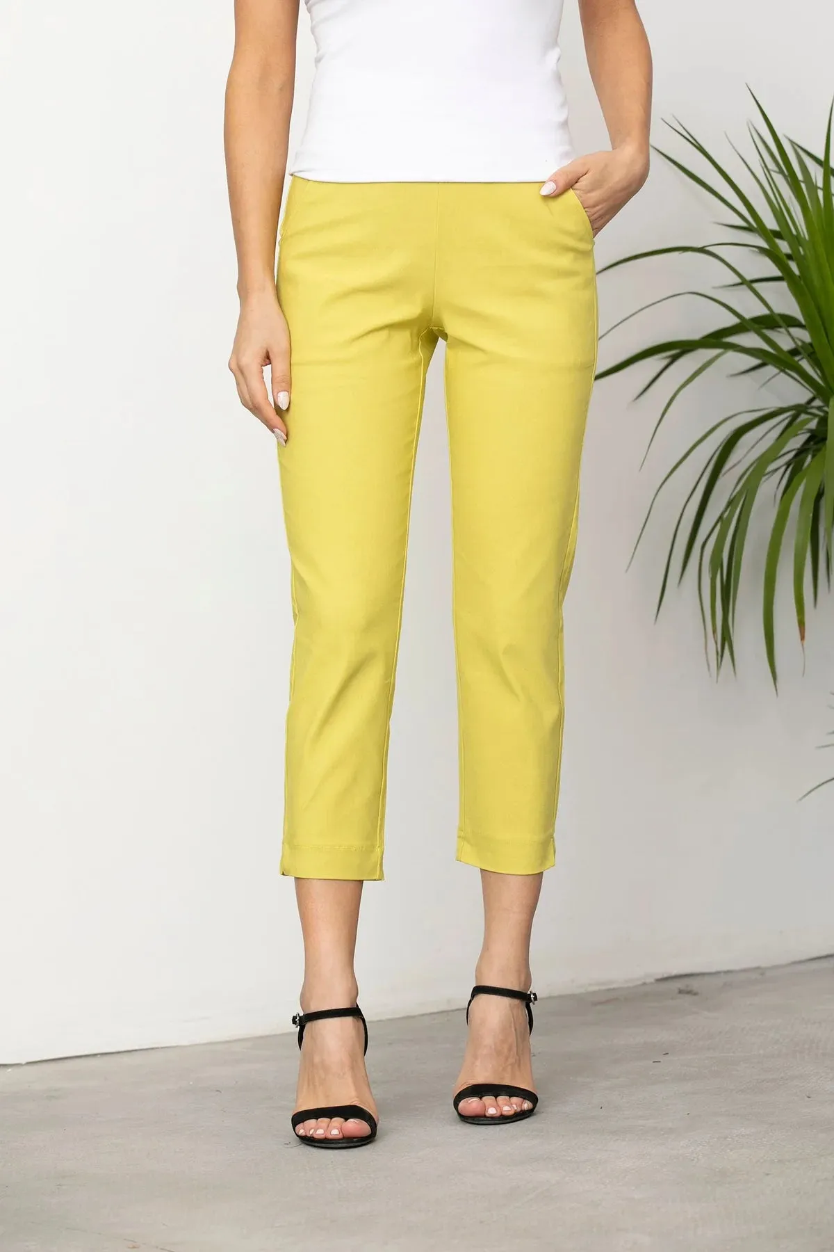 FASHION VILLAGE LTD SOLID COLOR CAPRI -various colors