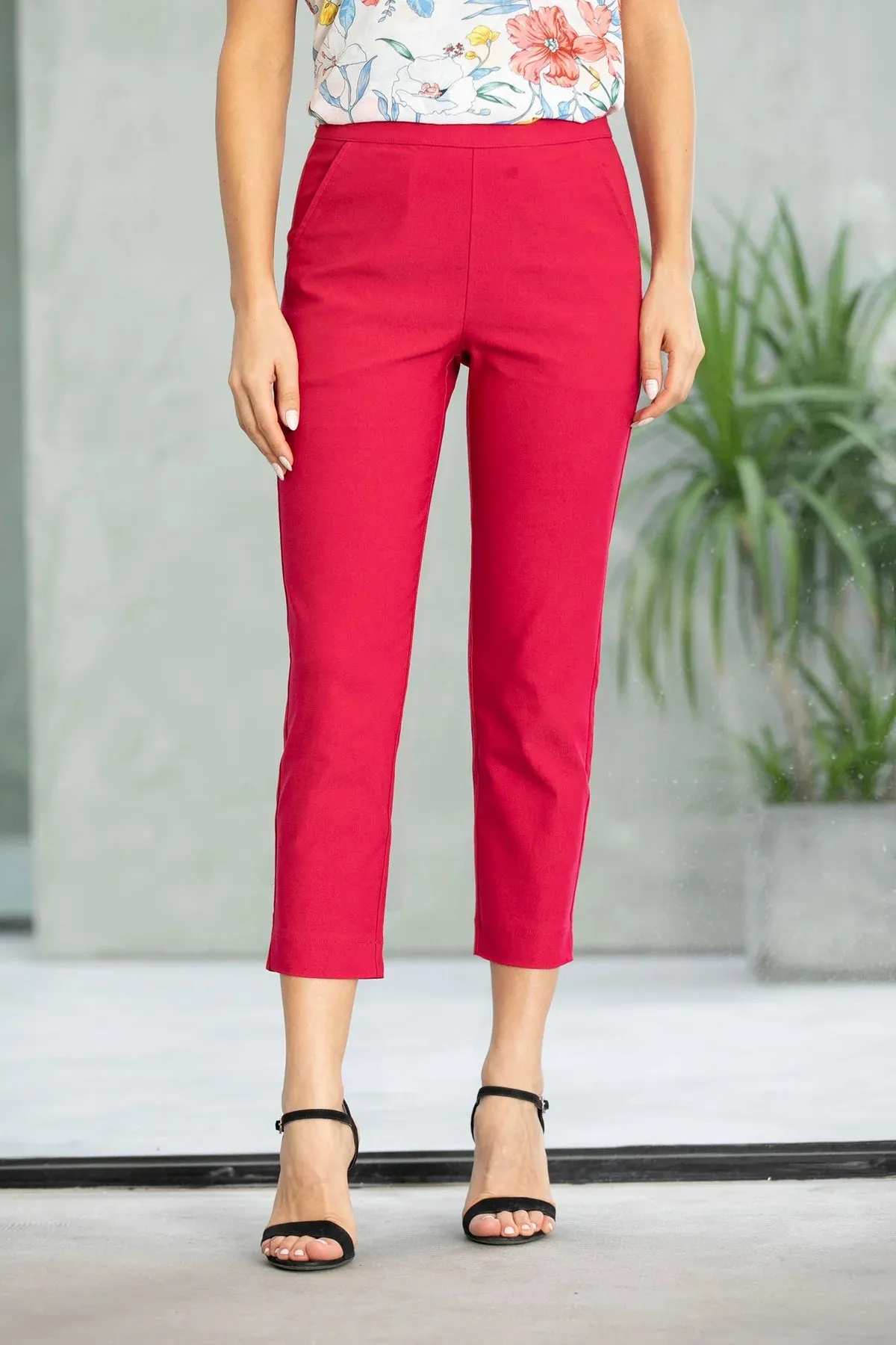 FASHION VILLAGE LTD SOLID COLOR CAPRI -various colors