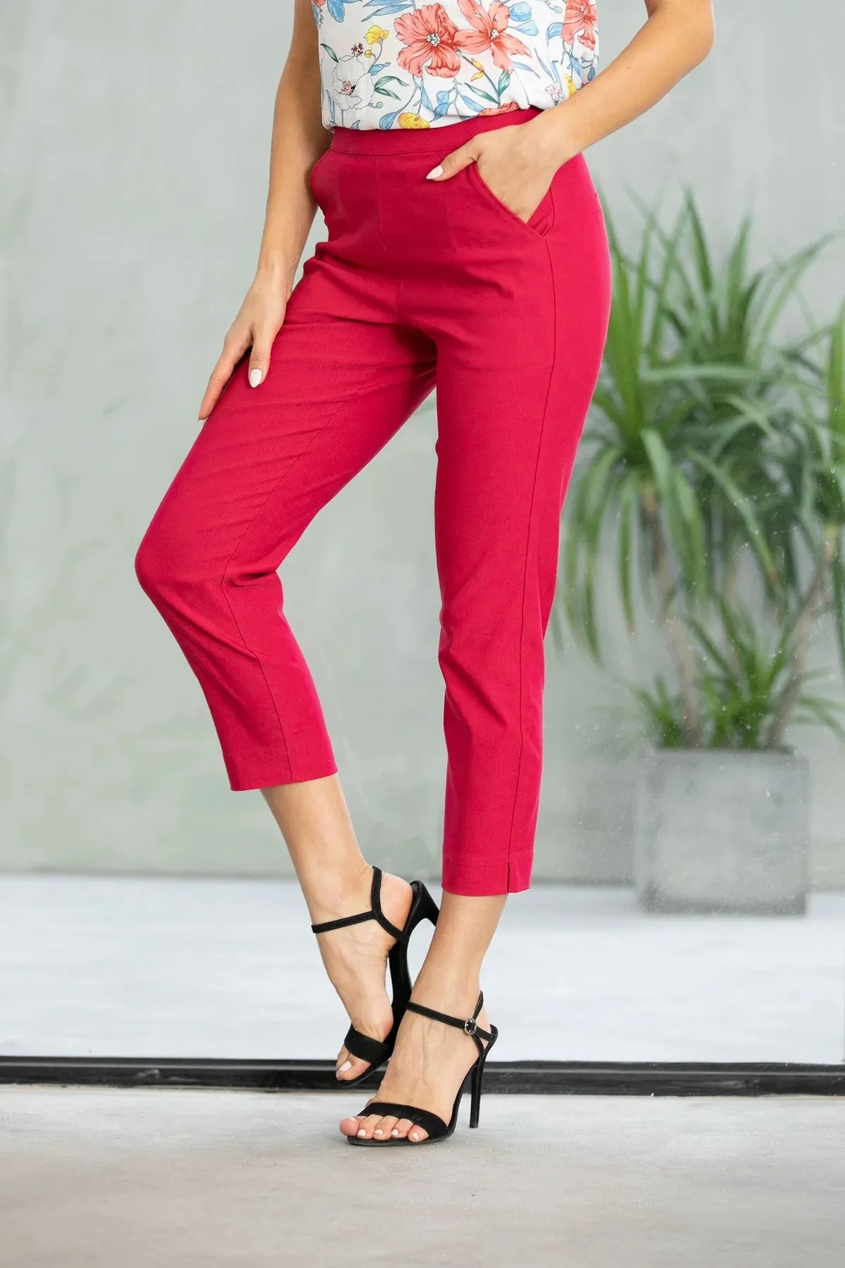 FASHION VILLAGE LTD SOLID COLOR CAPRI -various colors