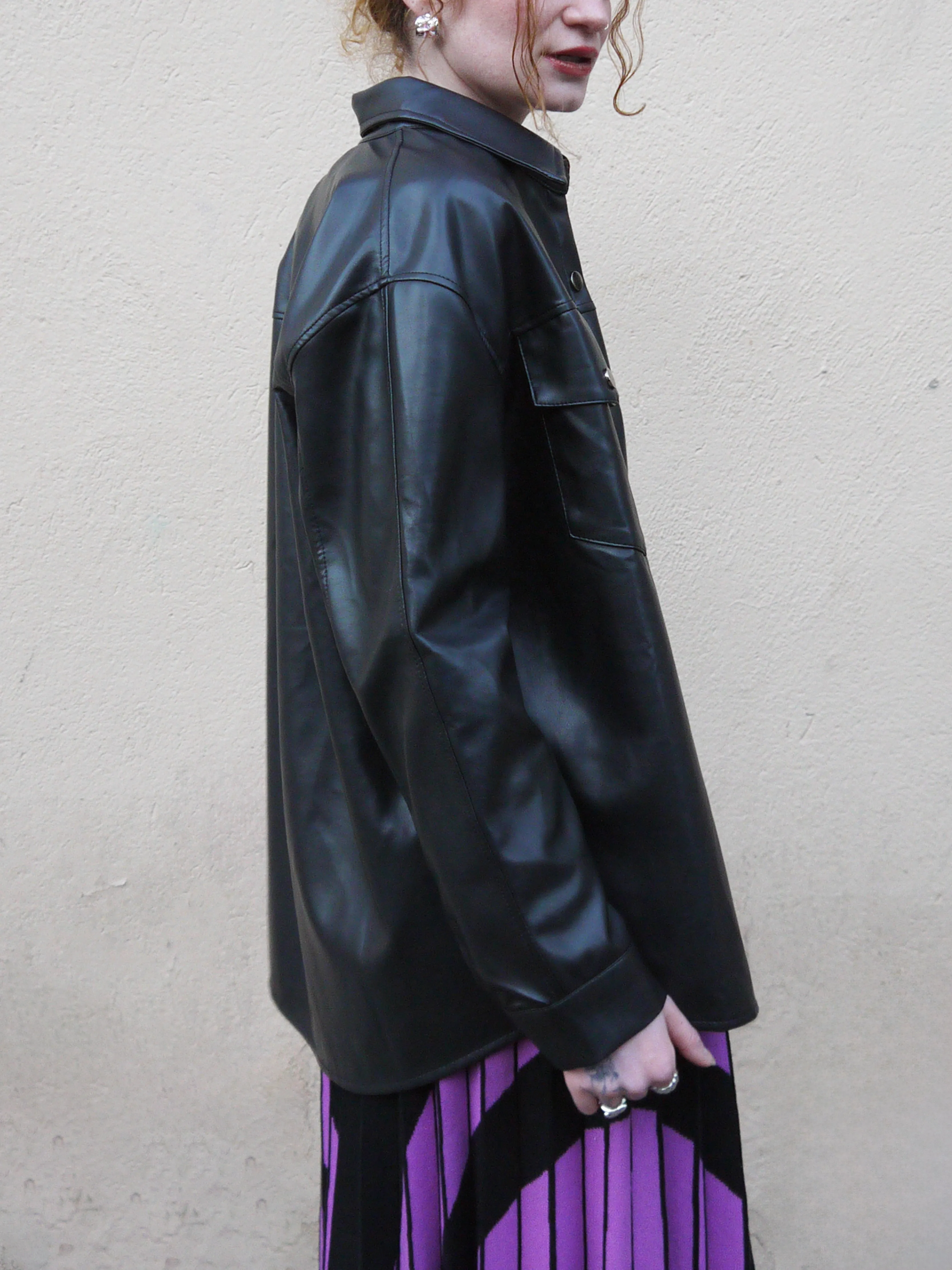 faux leather jacket