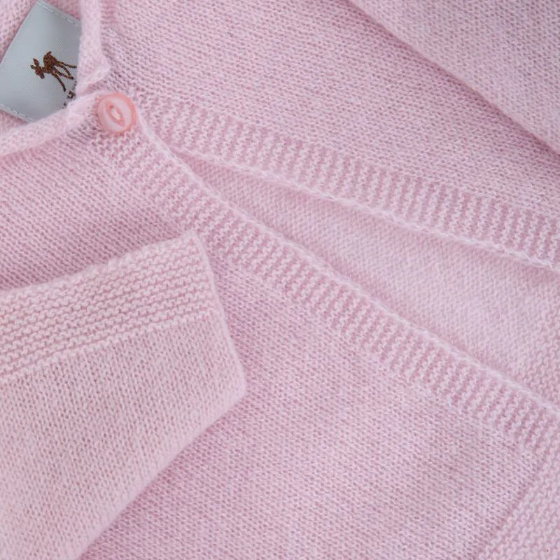 G.H.Hurt & Son Cashmere Baby Cardigan - Pink