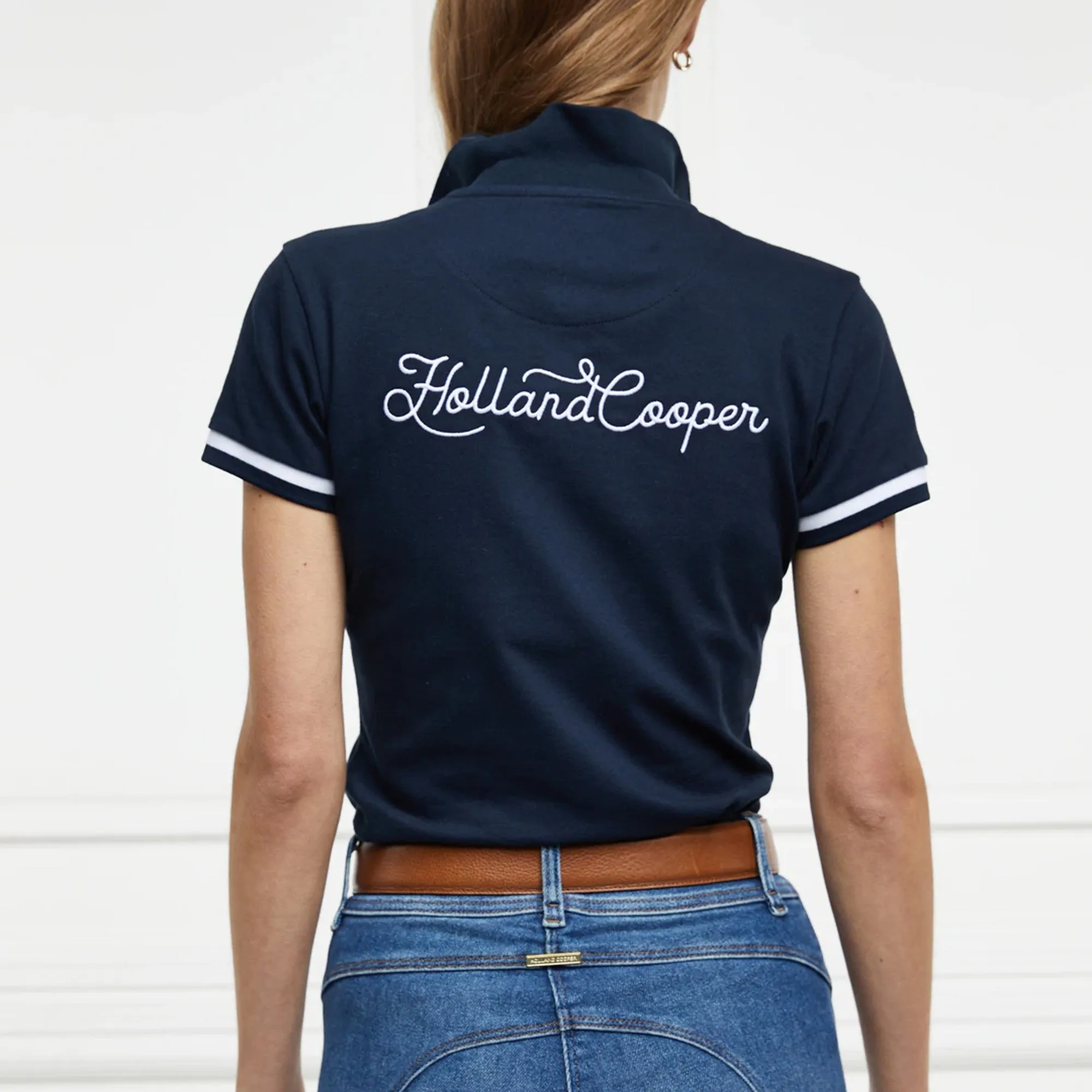 Holland Cooper Classic Polo Shirt- Ink Navy